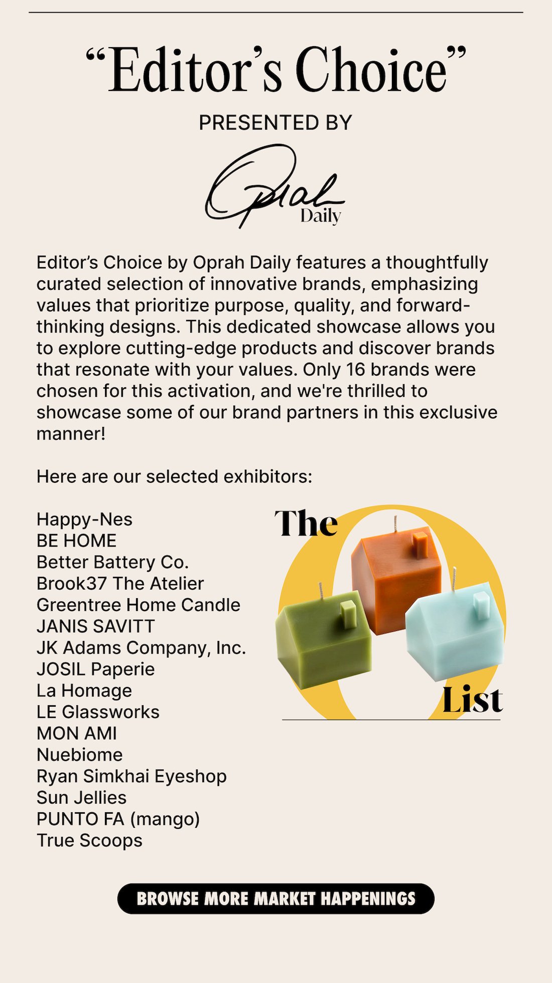 Editor's Choice at NY NOW presented by Oprah Daily