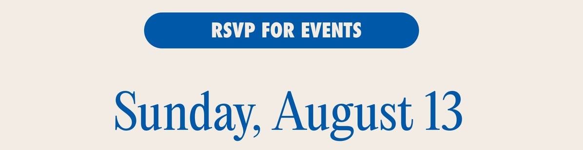 RSVP for Sunday August 13 events header