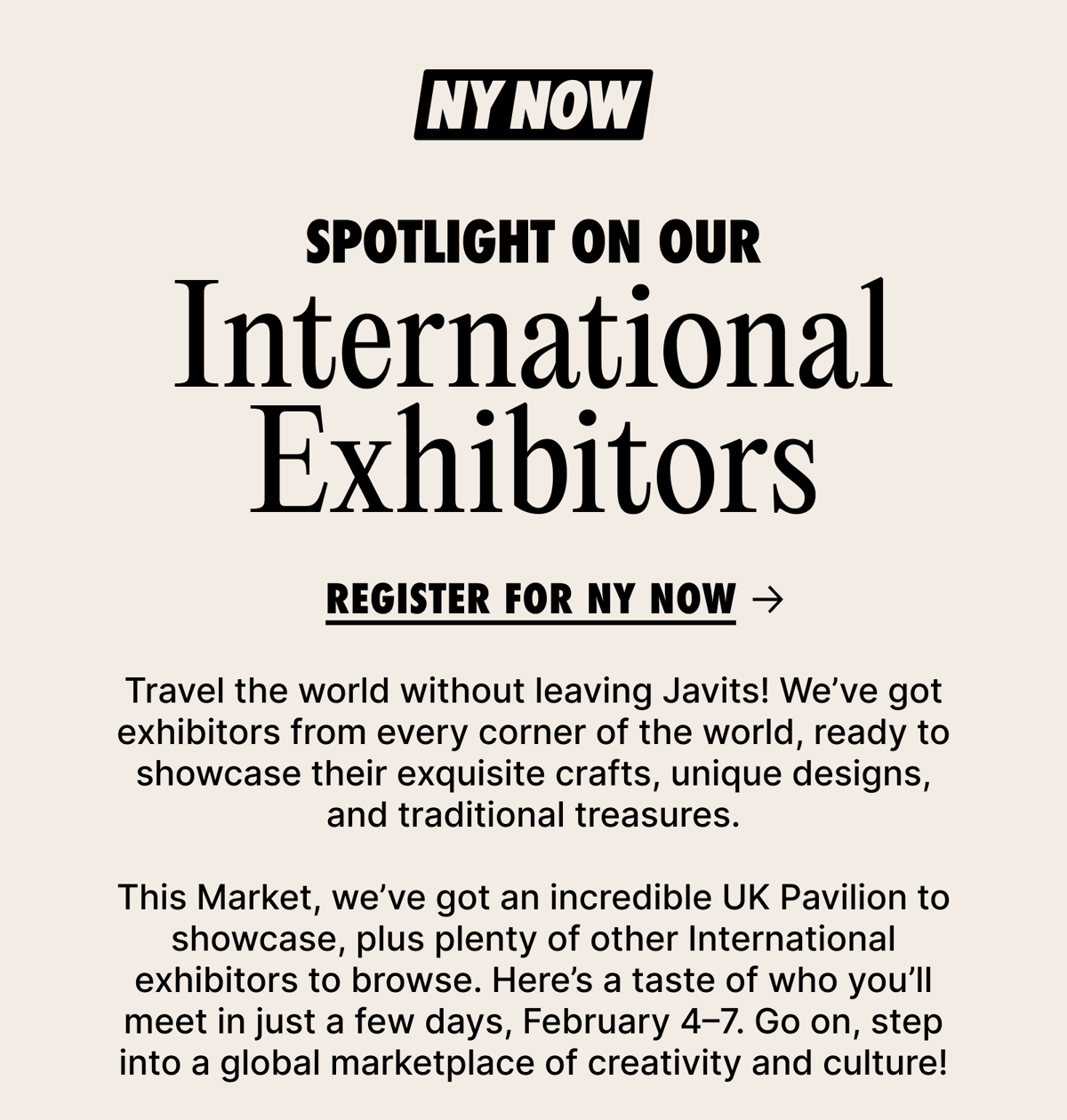 Spotlight on our International Exhibitors at the Winter Market