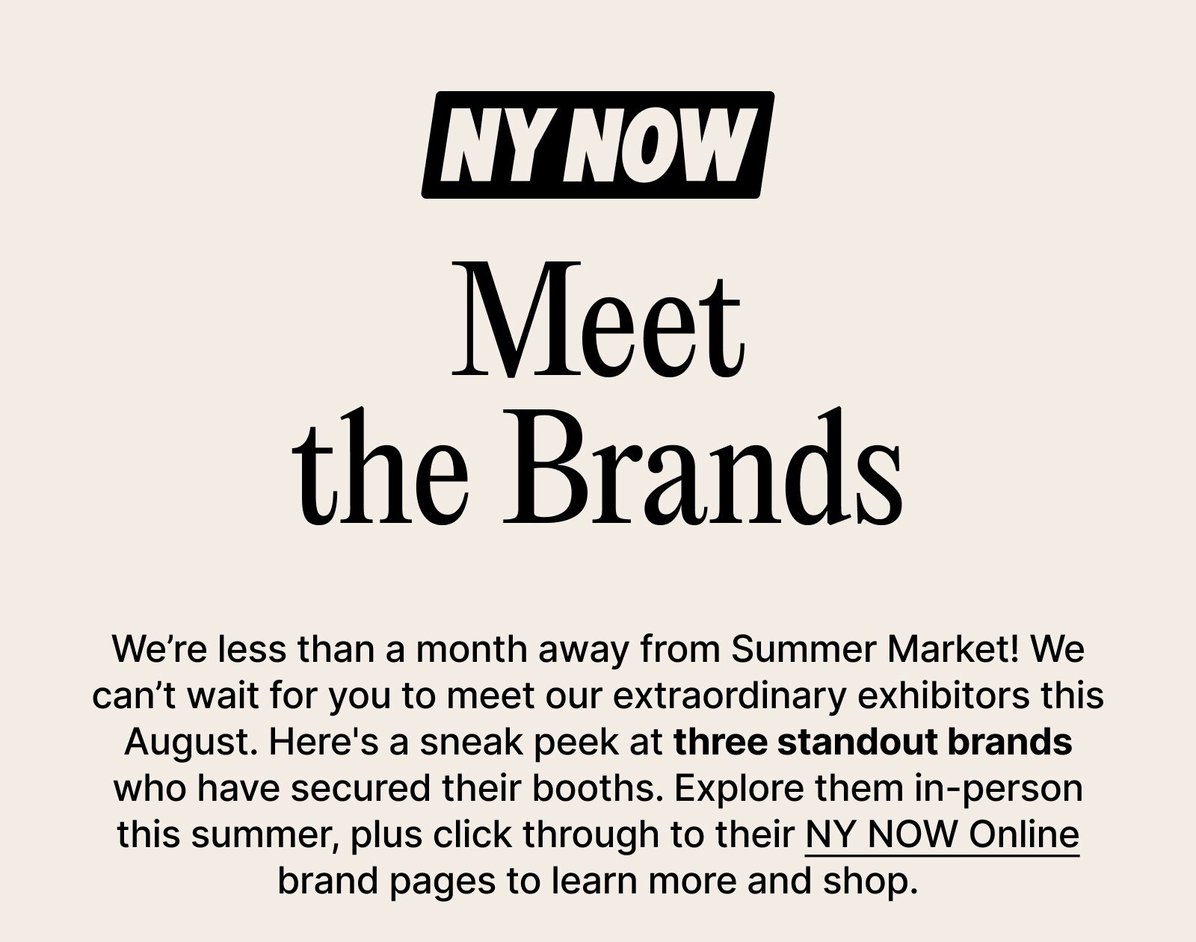 Meet the Brands of Summer Market!