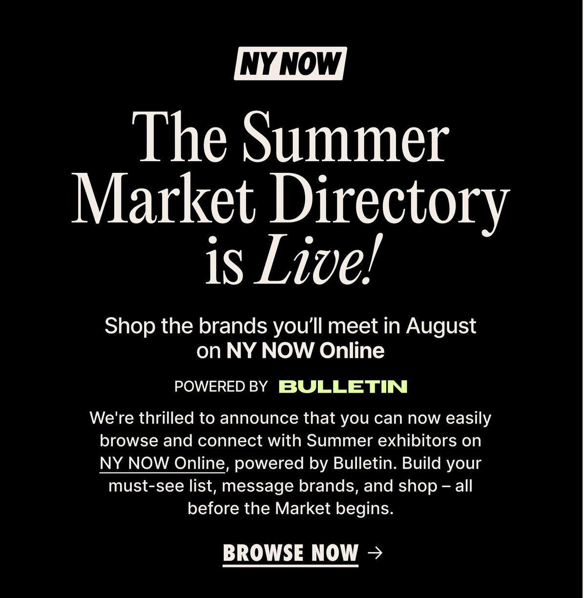 The Summer Market Directory is LIVE!