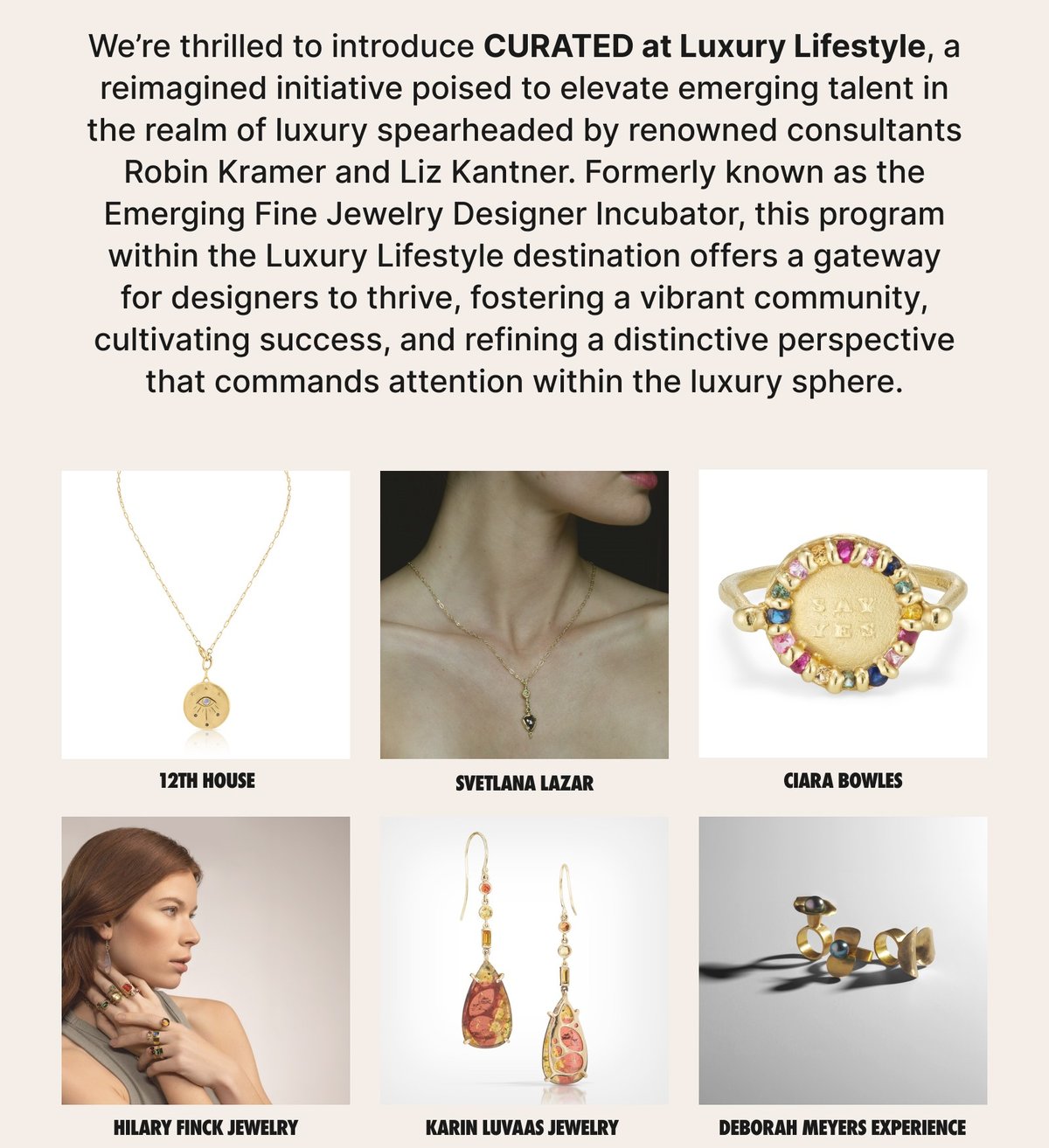 We're thrilled to introduce the exhibitors of CURATED at Luxury Lifestyle