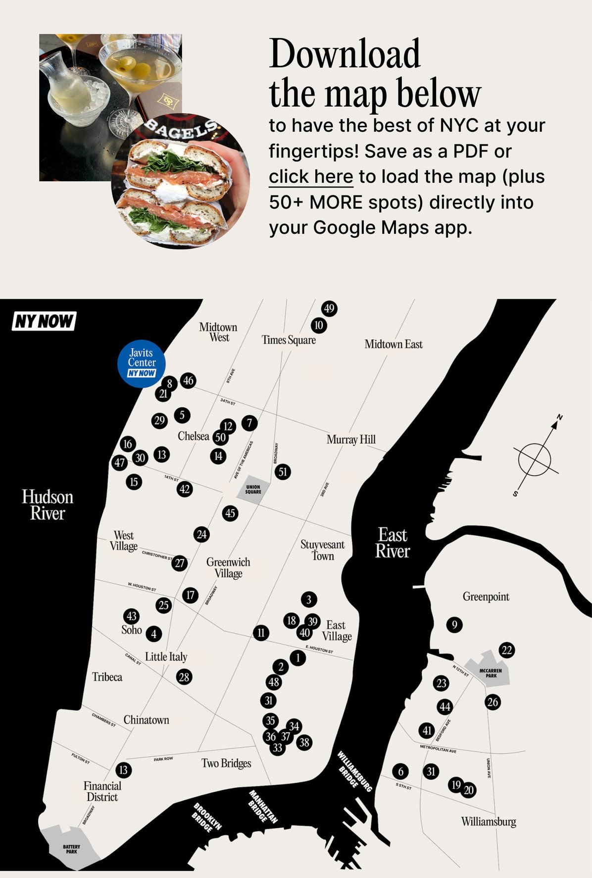 Download the map and have the best of NYC at your fingertips!