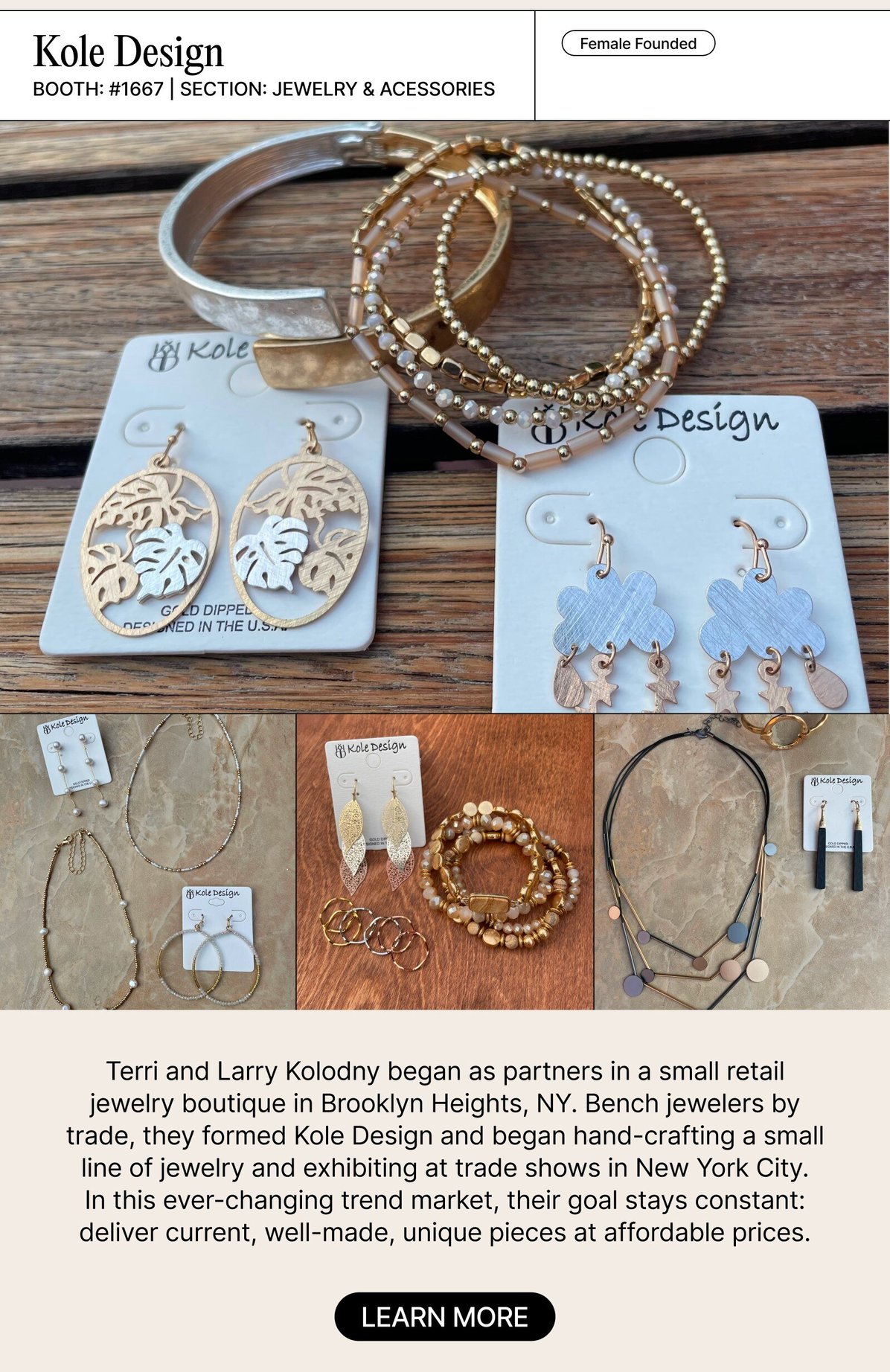 Kole Design, a NY NOW exhibitor