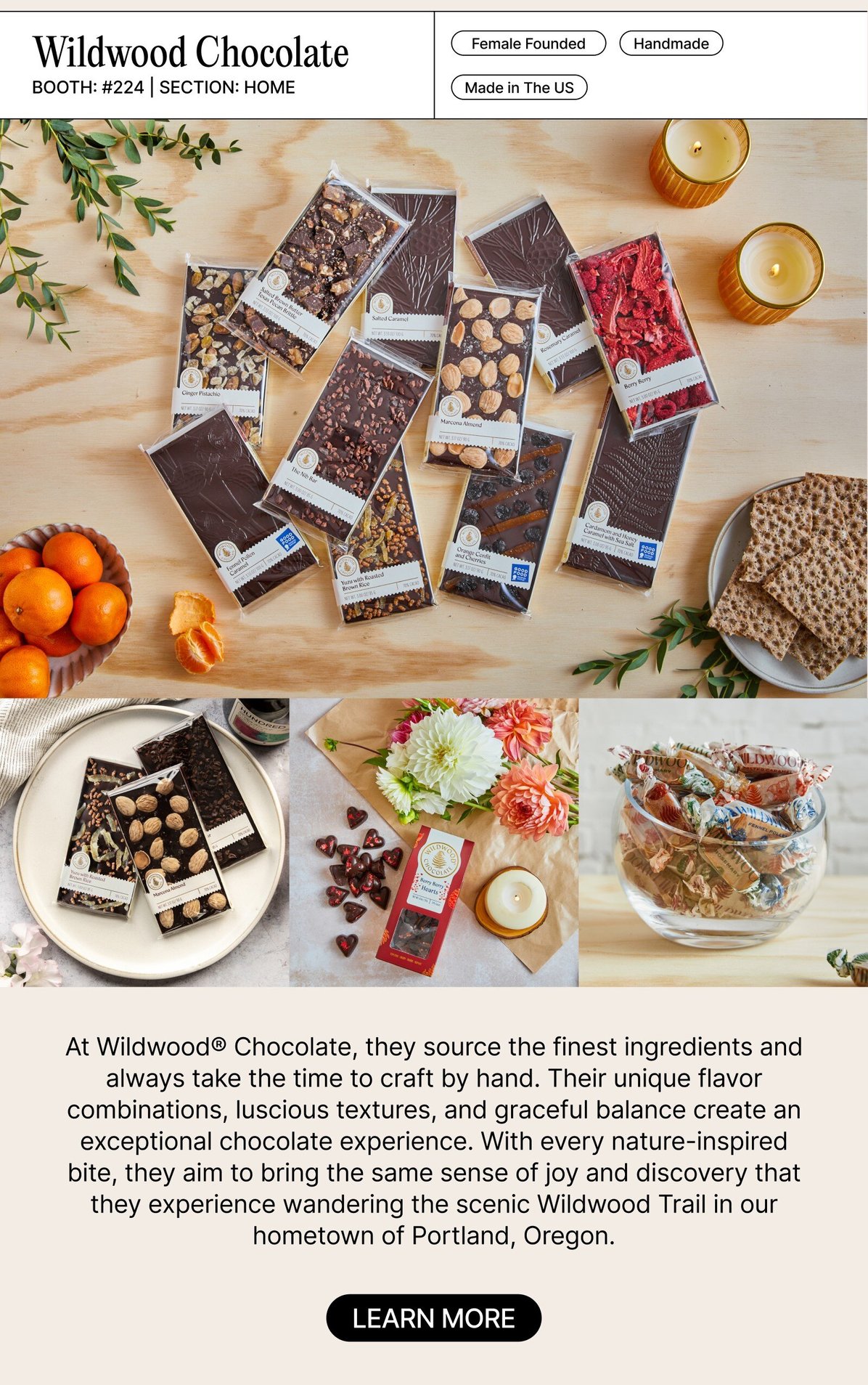 Wildwood Chocolate, a NY NOW exhibitor