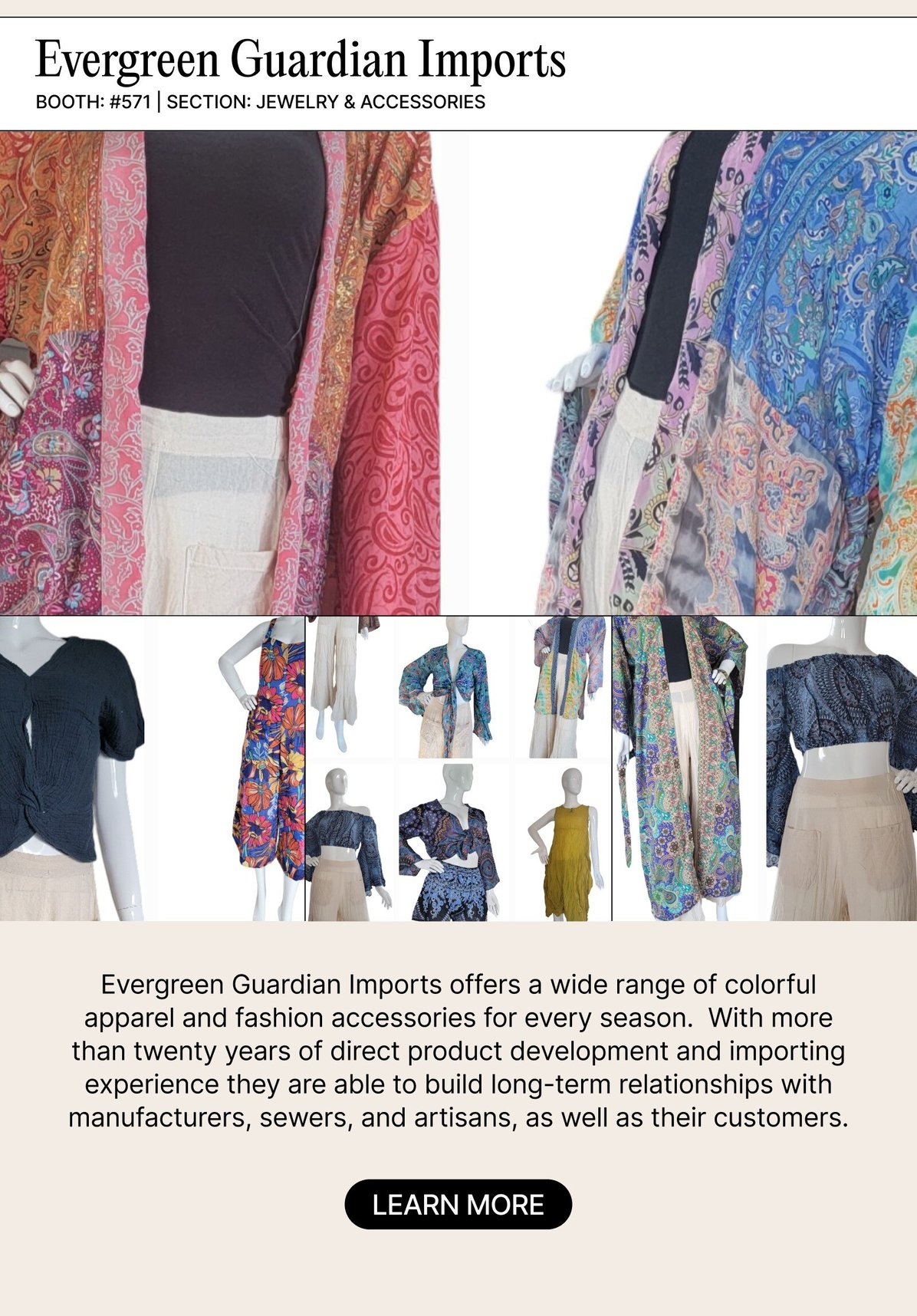 Evergreen Guardian Imports, a NY NOW exhibitor